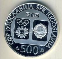 Jugoszlávia 1982. 500D Ag "Téli olimpia-sí" T:PP