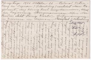 1921 Sopron, Königstage, IV. Károly király és Ostenburg-Moravek Gyula őrnagy csapatai mielőtt megind...