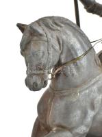 Jeanne D'Arc. Ón szobor m: 32 cm sz: 18 cm XIX: sz