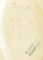 Fischer Ignác antik kínáló, jelzett (Fischer I. Budapest), mázhibákkal, kopásnyomokkal, 24x14x16 cm