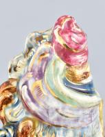 Fischer Ignác három lábon álló antik kínáló, jelzett (Fischer I. Budapest), mázhibákkal, kopásnyomok...