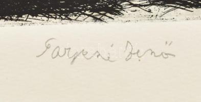 Tarjáni Simkovics Jenő (1895-1995): Herkules válaszúton. Rézkarc, papír, jelzett, 32×42 cm