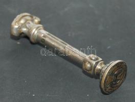 cca 1880 ezüstözött réz pecsétnyomó / silvered copper sealer 5,8 cm