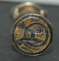 cca 1880 ezüstözött réz pecsétnyomó / silvered copper sealer 5,8 cm
