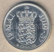 Dánia 1937. 2K Ag "Uralkodás 25. évfordulója" T:2 Tanúsítvánnyal!