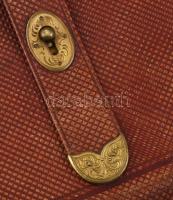 Bőr irattartó mappa monogrammal 25x17 cm