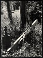 cca 1975 Kaczanda Gyula: Régi temető, feliratozott vintage fotóművészeti alkotás, ezüst zselatinos fotópapíron, 39,5x29,5 cm