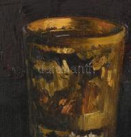 Münich Mikes Ödön (1878-?), nagyváradi festő, 1896-1904 között Nagybányán tanult: Csendélet porcelán...