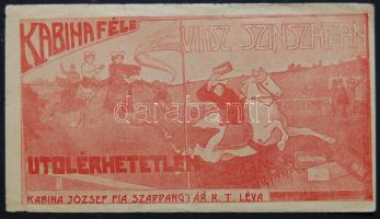 Kabina szappan számolócédula