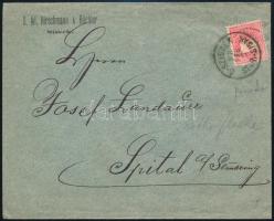 1888 5kr levélen / on cover "Ó-SZISZEK / STARI-SISAK" - Spital Semering