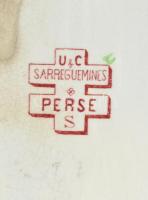 Sareguemines fogkefe tartó. Matricás, jelzett, kis kopással 23 cm