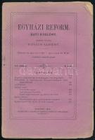 1872-1874 Egyházi Reform. Havi közlöny, szerk. és kiadja Kovács Albert. 1872. II. évf. 6-7. sz., 187...