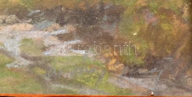 Maróti Major Jenő (1871-1945): Vízparti hangulat (Dunakanyar?). Pasztell, papír, jelzett. Dekoratív,...