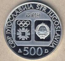 Jugoszlávia 1983. 500D Ag "Téli olimpia-síugrás" T:PP