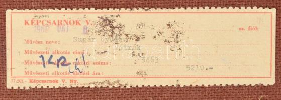 Sugár Gyula (1924-1991): Moirák. Olaj, farost, jelezve jobbra középen. Hátoldalán autográf feliratta...