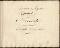 1846-1847 Szandtner Ágoston szépírásban tett előmenetelei mutattattak első félév vizsgálatkor 1846/7. Kopott borítóval, kissé foltos lapokkal, 10 sztl. lev., 19x24,5 cm + Szandtner Ágoston Szépírásban tett előmenetelei folyó iskolái év második részében. Pozsony. Nyárelő 25-kén - 1847-ben. Kopott borítóval, foltos lapokkal, 10 sztl. lev+7 (kézzel rajzolt térképek) t. 20x26 cm