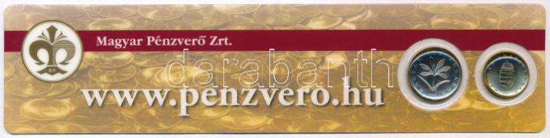 2007. 1Ft + 2Ft Magyar Pénzverő Zrt. vonalzós dísztokban T:UNC