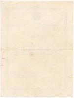 1949. 5 éves tervkölcsön jegyzési igazolása a "PAKSI HITELSZÖVETKEZET" bélyegzésével T:XF