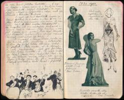 1928-1933 Verbőczyné Gróf Irén, Verbőczy Kálmán (1888-1967) honvéd százados feleségének saját kezű n...