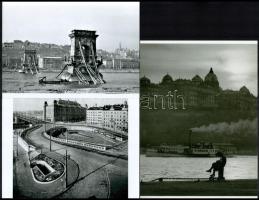 cca 1970 előtt készült felvételek Budapestről (éjjeli és nappali képek, szoboravatás, háborús pusztí...