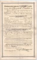 1924. "Magyar Élet- és Járadék-biztosító Intézet" életbiztosítási kötvénye T:F