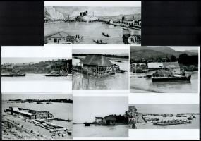 cca 1945 előtt készült felvételek hajómalmokról, nagyobbrészt a Dunán horgonyoztak, 13 db modern nagyítás 15x21 cm és 10x15 cm