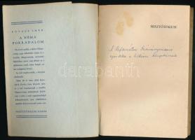 Kovács Imre: A néma forradalom. Bp., 1947., Misztófalusi. Kiadói papírkötés, felvágatlan példány
