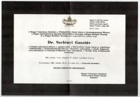 1982 Szelényi Gusztáv (1904-1982) zoológus, entomológus, cönológus 4 db gépelt levele Pongor Ferenc ...