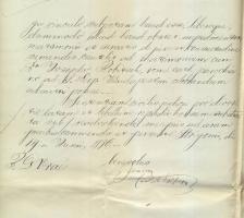 1886 Simor János hercegprímás, bíboros aláírt levele