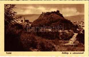 Fülek, Filakovo; látkép a várrommal / Filakovsky hrad / general view with castle ruins