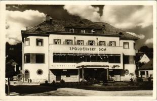 1953 Miava, Myjava; Spolocensky dom, Kaviaren, Kino / Közösségi ház, kávéház és mozi / community center, café and cinema (fa)