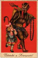 Üdvözlet a Krampusztól / Krampus. Cellaro litho