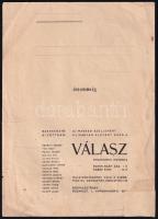 1937 A Márciusi Front kiáltványa, kissé foltos, sérült, javított, (4) p
