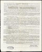 1857 Előfizetési fölhívás a Szépirodalmi Közlöny című új lapra, tájékoztató és előfizetési formanyom...