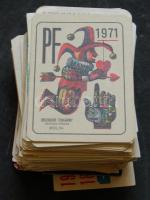 1967-tól napjainkig 120db különböző csehszlovák kártyanaptár