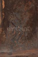 Benczédi Sándor (1912-1998): Férfi madárral. Terrakotta. Jelzett a hátoldalán. Szép állapotban. m: 2...