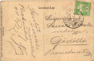 1911 Budapest XVI. Rákosszentmihály, Árpád utca, Szűcs Győző vegyeskereskedés üzlete és saját kiadás...