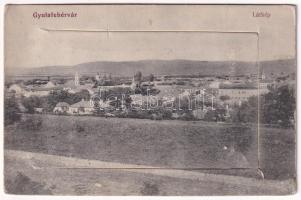 Gyulafehérvár, Alba Iulia; látkép. Weisz Bernát kiadása. leporellólap (hibás) / general view. leporellocard (b)