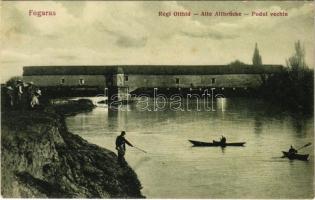 Fogaras, Fagaras; Régi Olt híd. Thierfeld Dávid kiadása / Podul vechiu / old bridge (Rb)