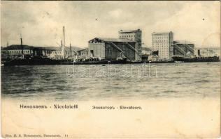 1904 Mykolaiv, Nikolaev, Nikolayev, Nicolaieff; Elevateurs / grain elevators at the port