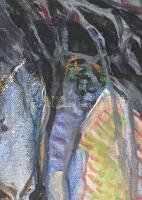 Koppány Attila (1947-): Másvilág, 2006. Akril, vászon, kartonon. Jelezve fent, a hátoldalon autográf...