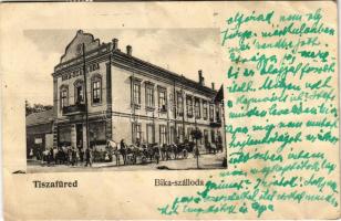 1940 Tiszafüred, Bika szálloda, lovaskocsik (fa)