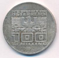 Ausztria 1975. 100Sch Ag "20 éves az Államszerződés" T:XF patina, kis ph. Austria 1975. 10...