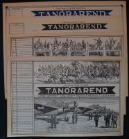 cca 1940 4 db Pataki képes órarend katonai motívumokkal