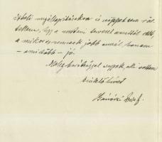 1921 Gánoczi József történész autográf levele