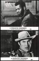 cca 1970 ,,A fekete farmer" című amerikai westernfilm jelenetei és szereplői, 10 db vintage pro...