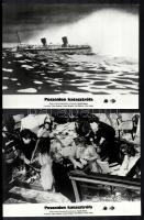 cca 1972 ,,Poszeidon katasztrófa - Poseidon Adventure című amerikai film jelenetei és szereplői, 9 db vintage produkciós filmfotó ezüst zselatinos fotópapíron, a használatból eredő (esetleges) kisebb hibákkal, 18x24 cm