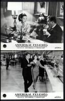 cca 1966 ,,Amerikai feleség című olasz - francia filmvígjáték jelenetei és szereplői (köztük Ugo Tognazzi és Marina Vlady, 13 db vintage produkciós filmfotó ezüst zselatinos fotópapíron, a használatból eredő (esetleges) kisebb hibákkal, 18x24 cm