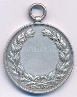 ~1930. "Korcsolya" kétoldalas, ezüstözött bronz díjérem füllel (30mm) T:AU patina