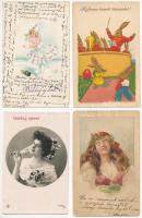 52 db RÉGI motívum képeslap, kb a fele századforduló előtti / 52 pre-1945 motive postcards, cca. half of them is pre-1900